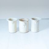 Antique Handmade Ceramic Vases, Set of Three, Italy 1900 circa