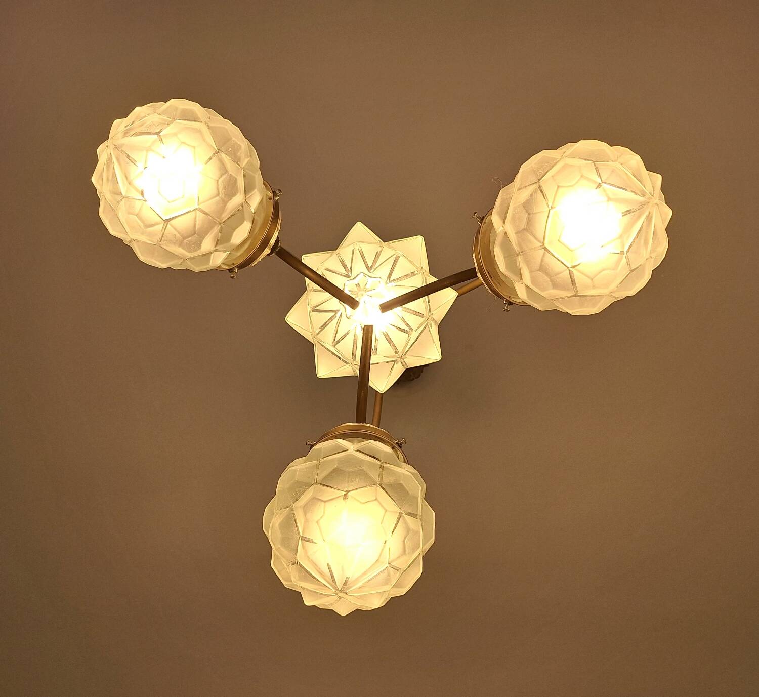 Art Deco chandelier, antique light fixture