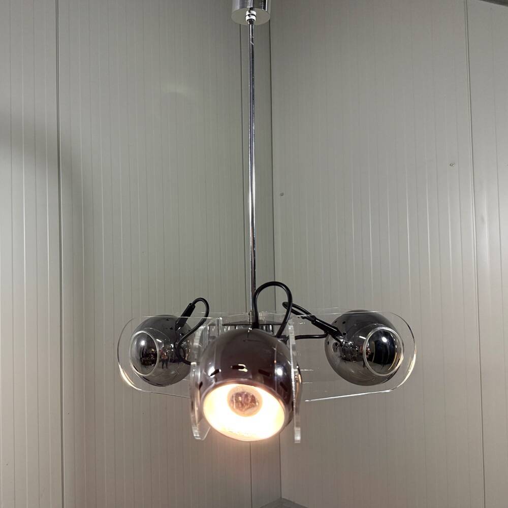 Gino Sarfatti style plexiglass hanging lamp 1970’s