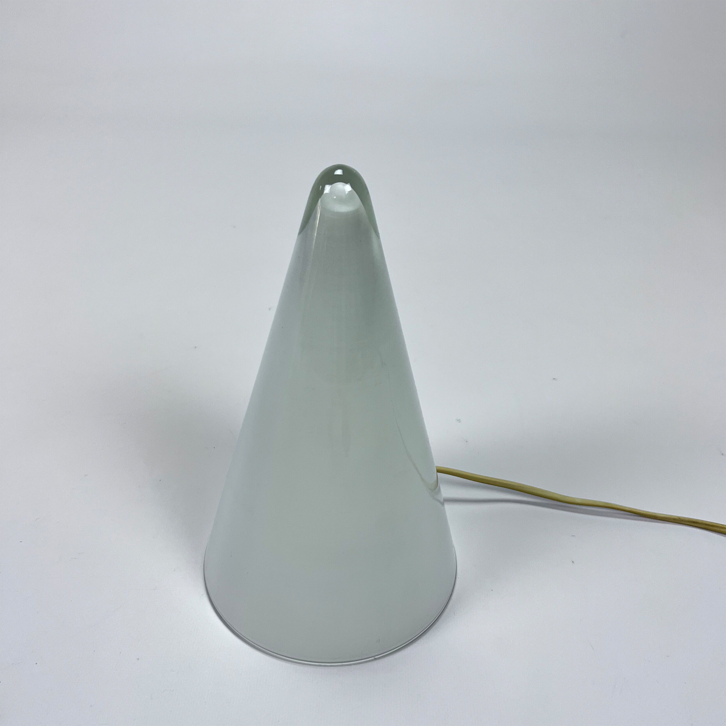 Lampe Tepee SCE En Verre Blanc, 38cm, Style Vintage Forme Pyramide - Lumière Douce D'ambiance, état Opérationnel