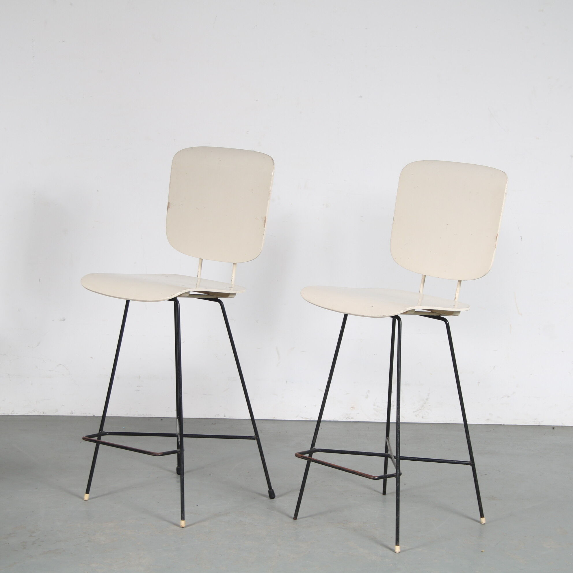 1950s Bar stools by P.J. van der Klugt for Everest, Netherlands