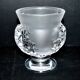 LALIQUE frosted crystal vase, Saint-Cloud model with acanthus leaves, 1950-1960