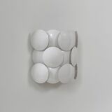 Vintage wall light, ABS and white lacquered metal, France, 1980.