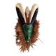 Masque tribal ancien en bois et fibre raphia