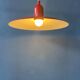 Small vintage Space Age suspension in red metal.