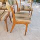 4 chairs wood and fabric 70s
