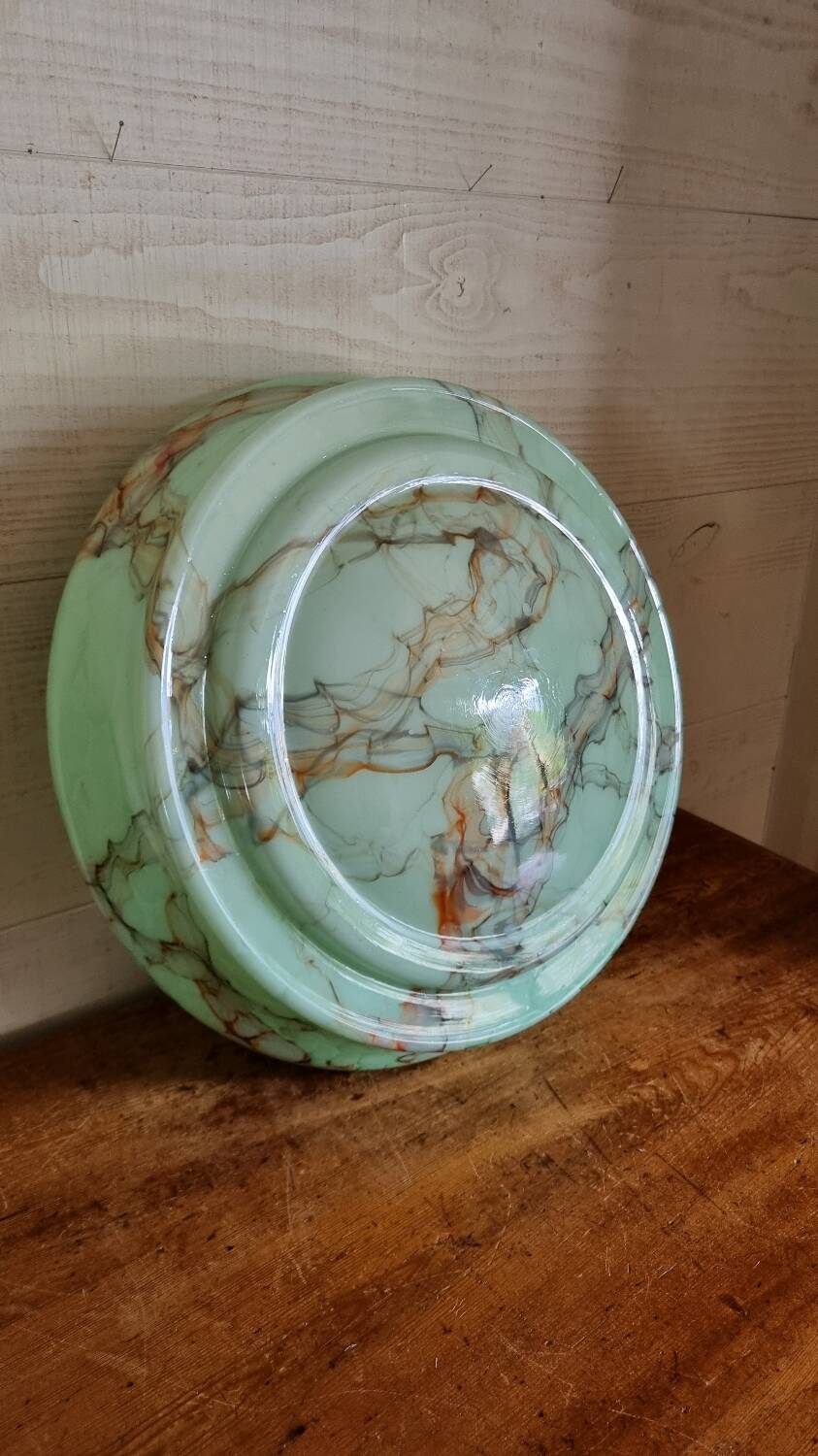 Art deco pendant lamp marbled glass ceiling light