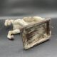 Large pair of crackled ceramic horses – China 20th century