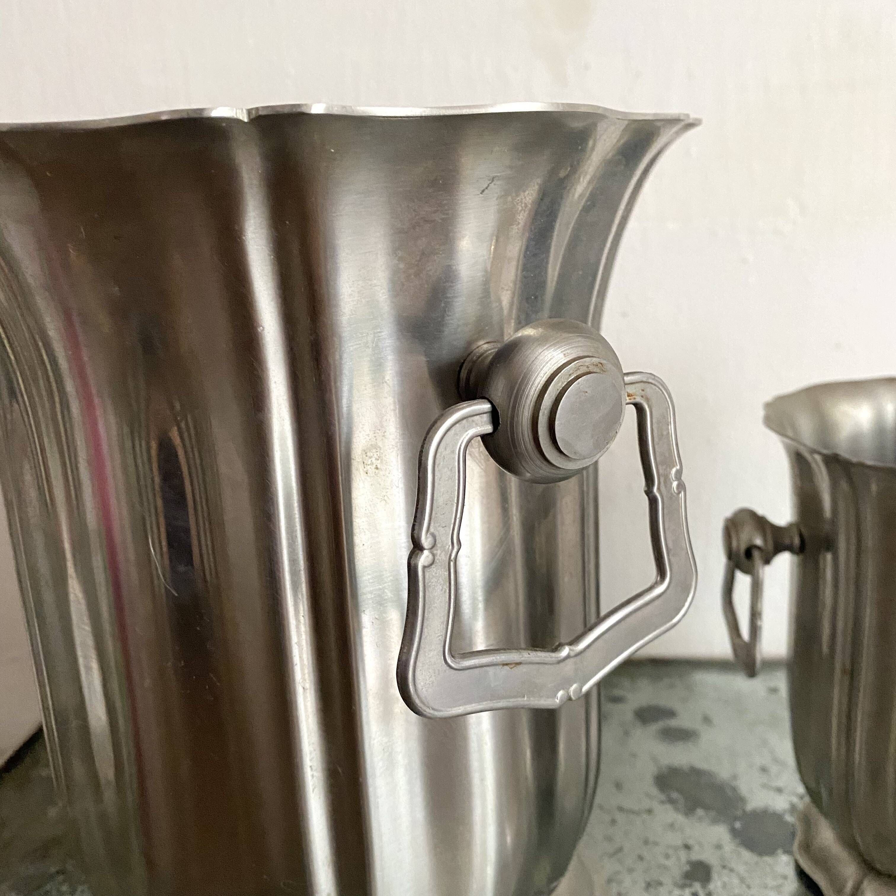 Champagne bucket set and stainless steel ice bucket Jean COUZON