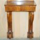 Pair of restored antique consoles from around 1815 in walnut, Regency style with mirror.