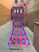Berber hallway rug Boucherouite pink and fluorescent