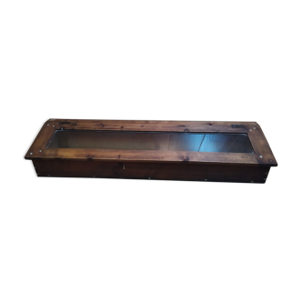 Former wooden display case