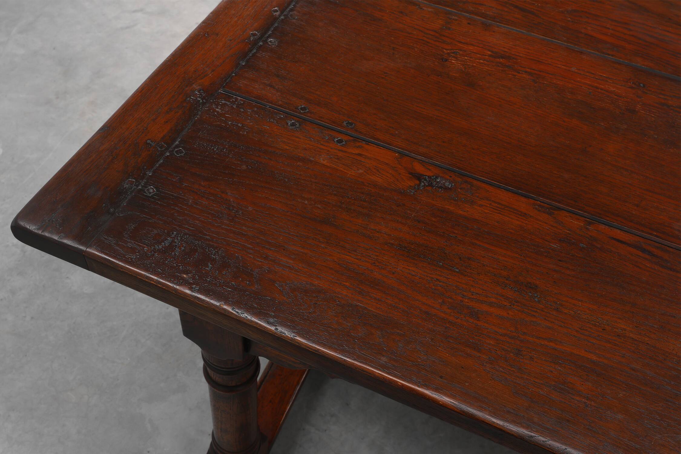 19th-Century French Provincial Oak Dining Table