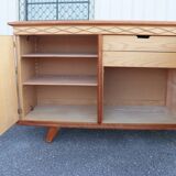 Rattan sideboard attributed to Audoux Minet