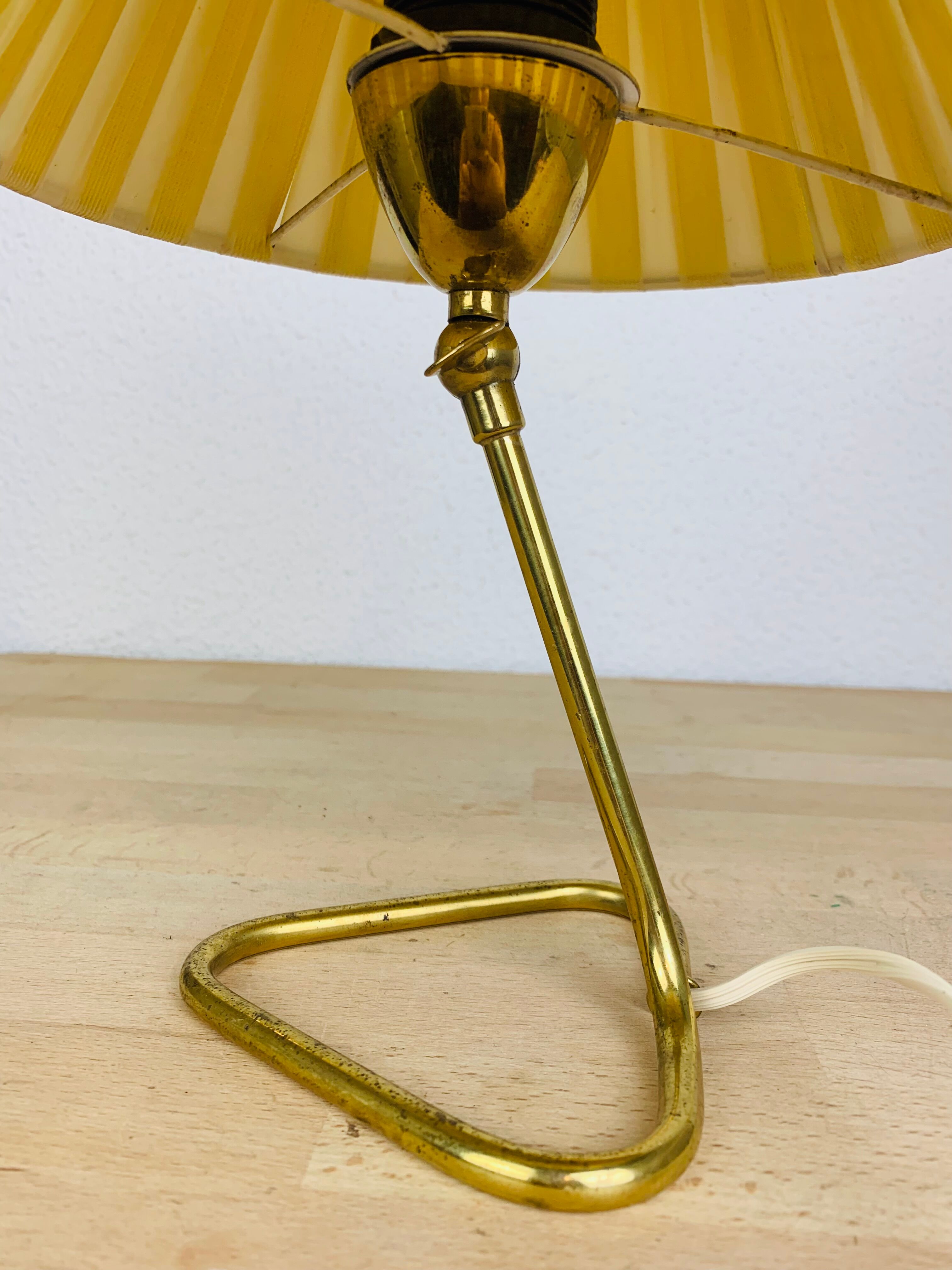 50s brass casserole lamp