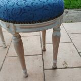 Paire de tabourets poufs anciens style louis xvi