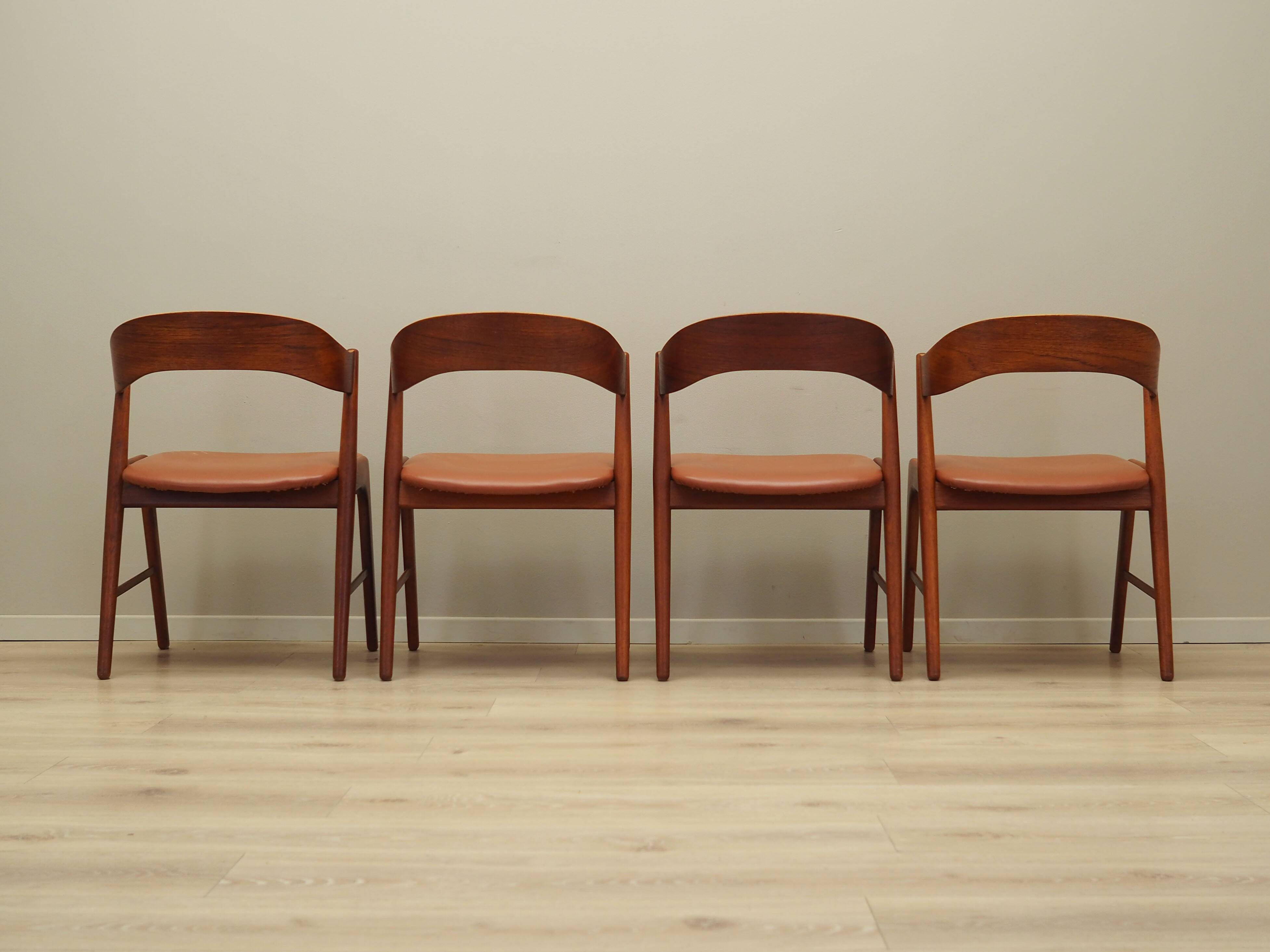 Set of four teak chairs, Danish design, 1970s, manufacture: Korup Stolefabrik