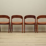Set of four teak chairs, Danish design, 1970s, manufacture: Korup Stolefabrik
