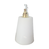 Lamp in white frosted glass