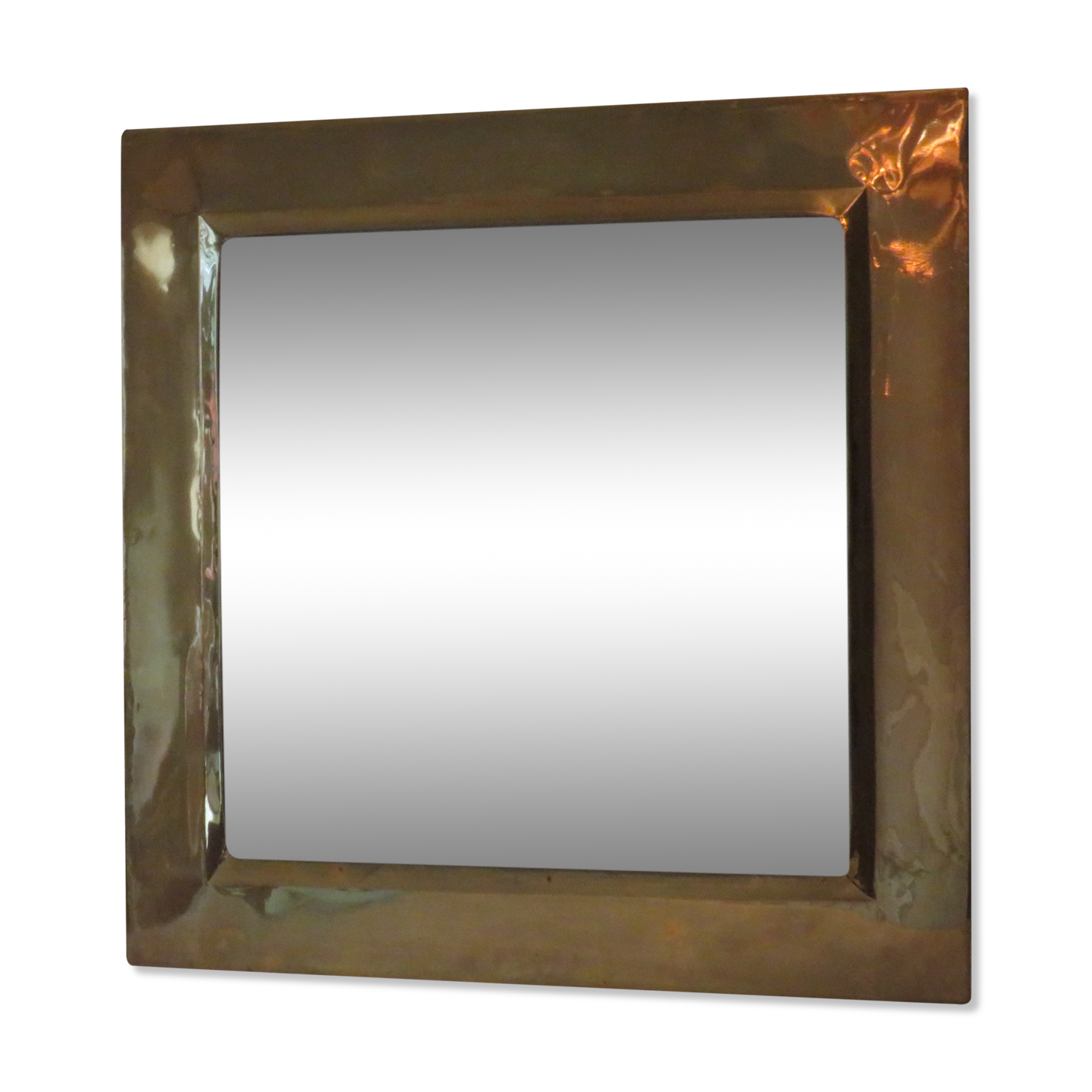 Brass square mirror, 1970