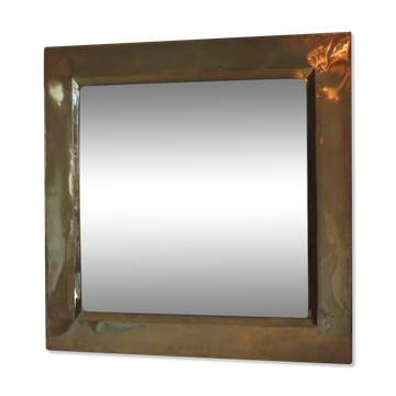 Brass square mirror, 1970