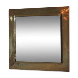 Brass square mirror, 1970