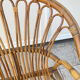 Vintage shell rattan armchair