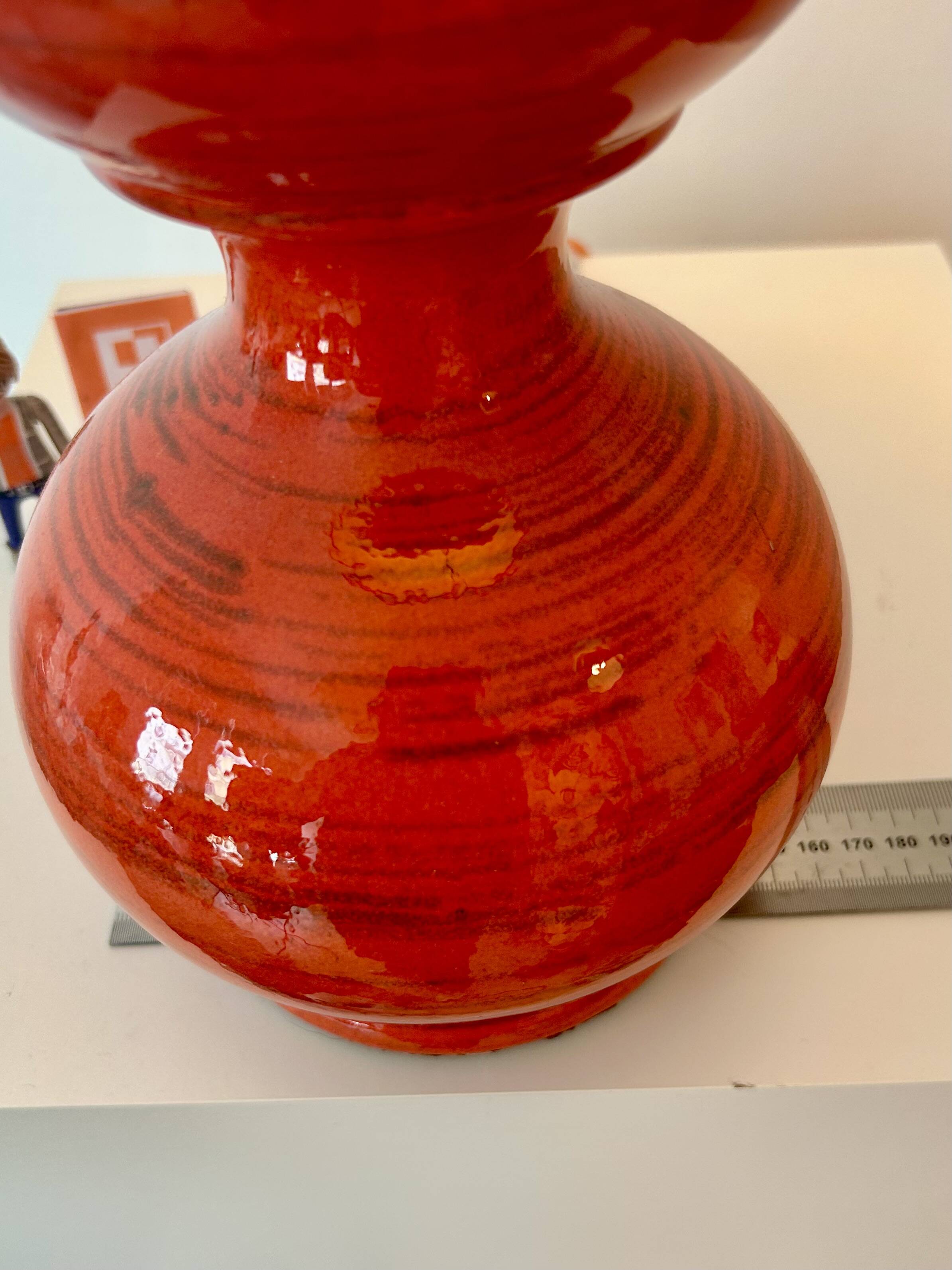 Kaiser Leuchten – Mid-Century Bubble Lamp in Fire Red