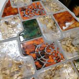 Vintage ceramic steel coffee table