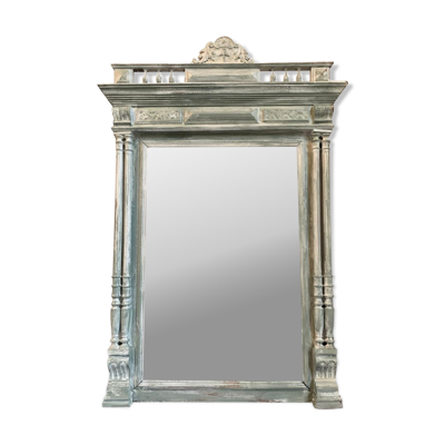 Miroir Néo-Renaissance en bois Patiné 19ème siècle