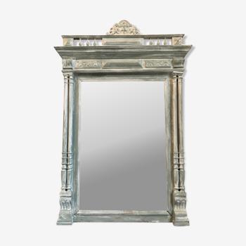 Neo-Renaissance mirror in patinated wood 19th century