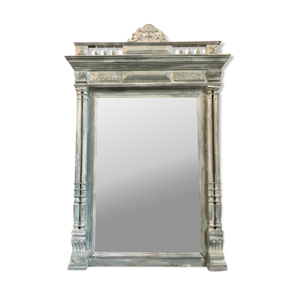 Neo-Renaissance mirror in patinated wood 19th century