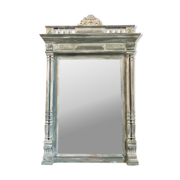 Miroir Néo-Renaissance en bois Patiné 19ème siècle