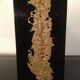Large black lacquered lamp with gilt bronze decoration