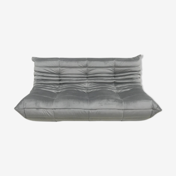 Togo in grey velvet by Michel Ducaroy for Ligne Roset