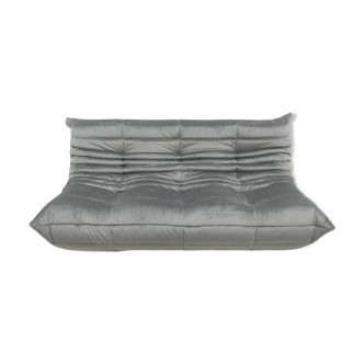 Togo in grey velvet by Michel Ducaroy for Ligne Roset