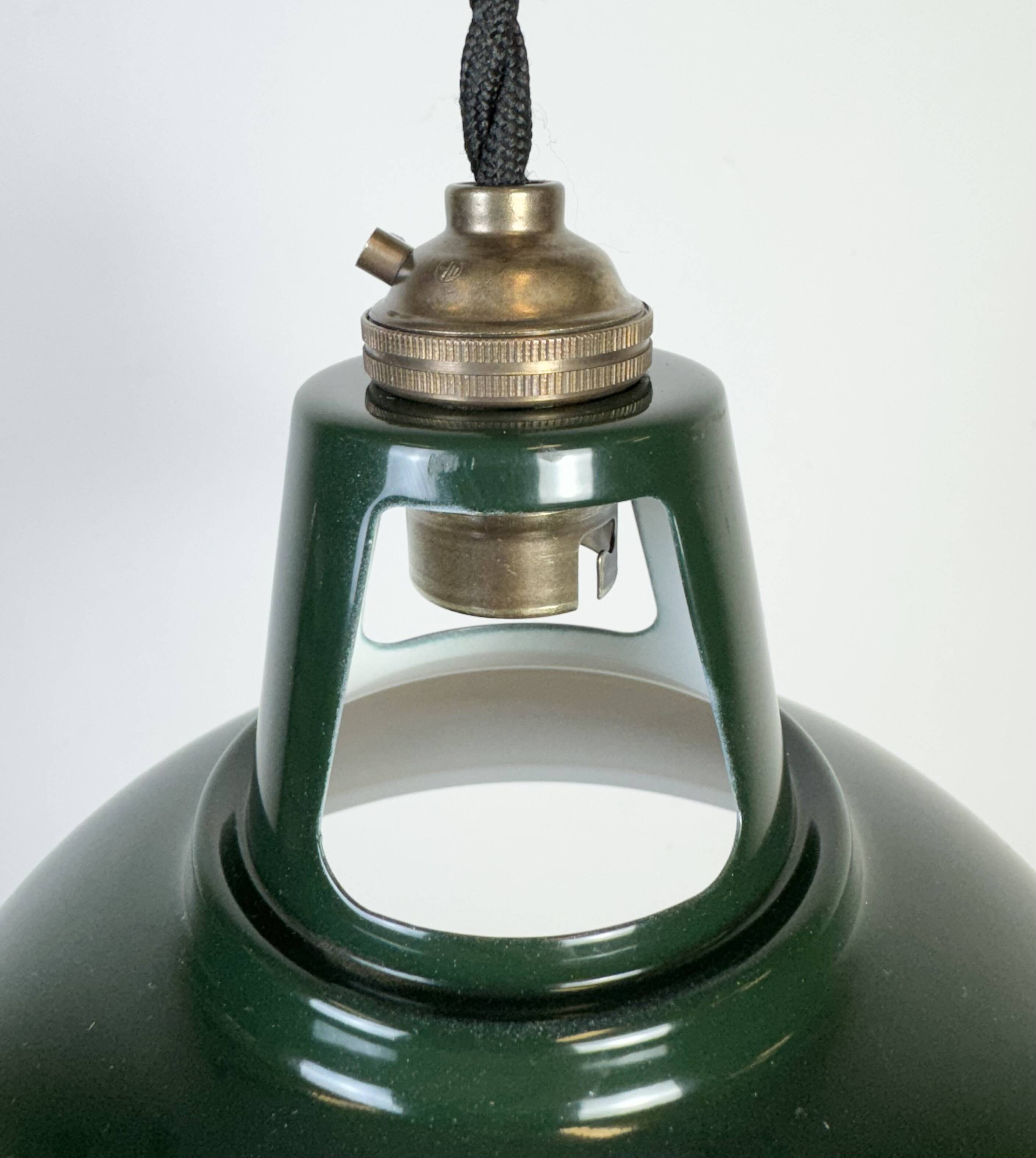 Vintage Industrial Green Painted Ceiling Lamp, 2000s
