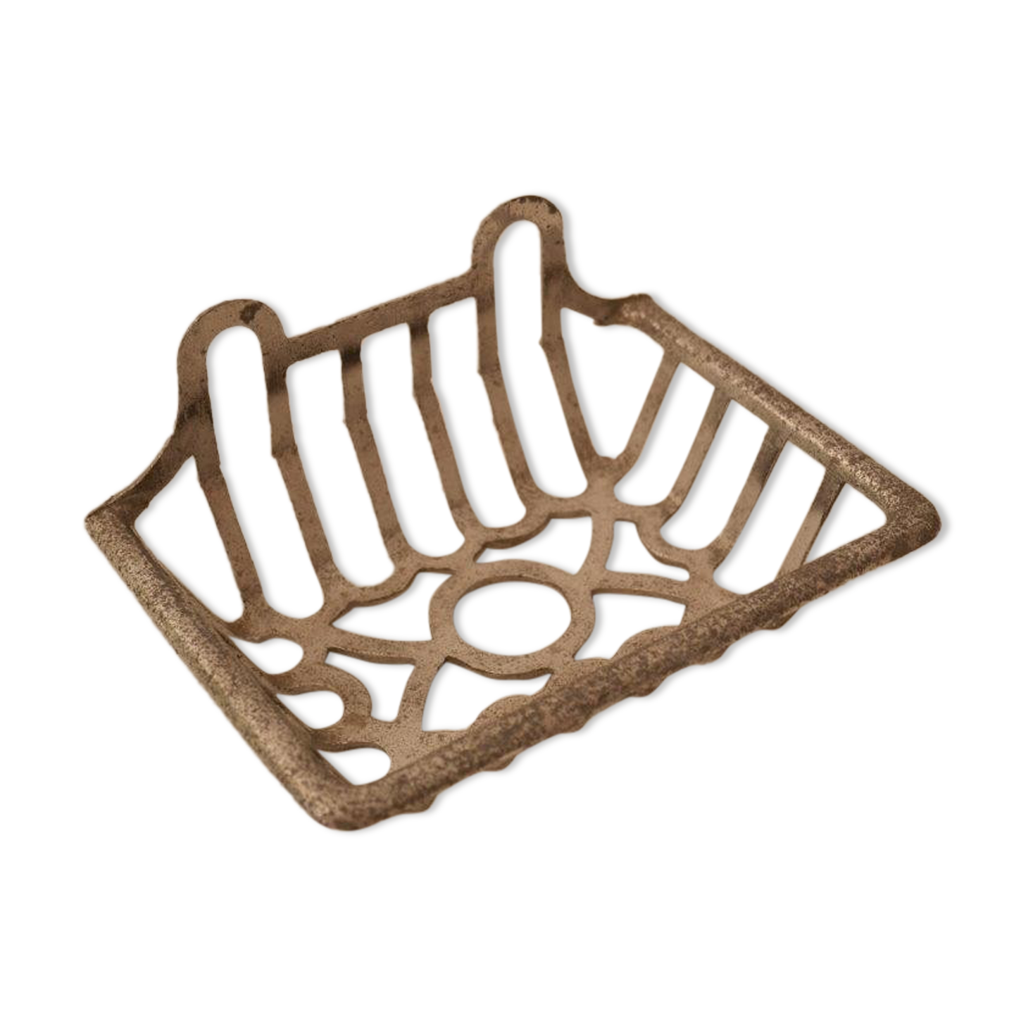 Metal wall-mounted soap holder