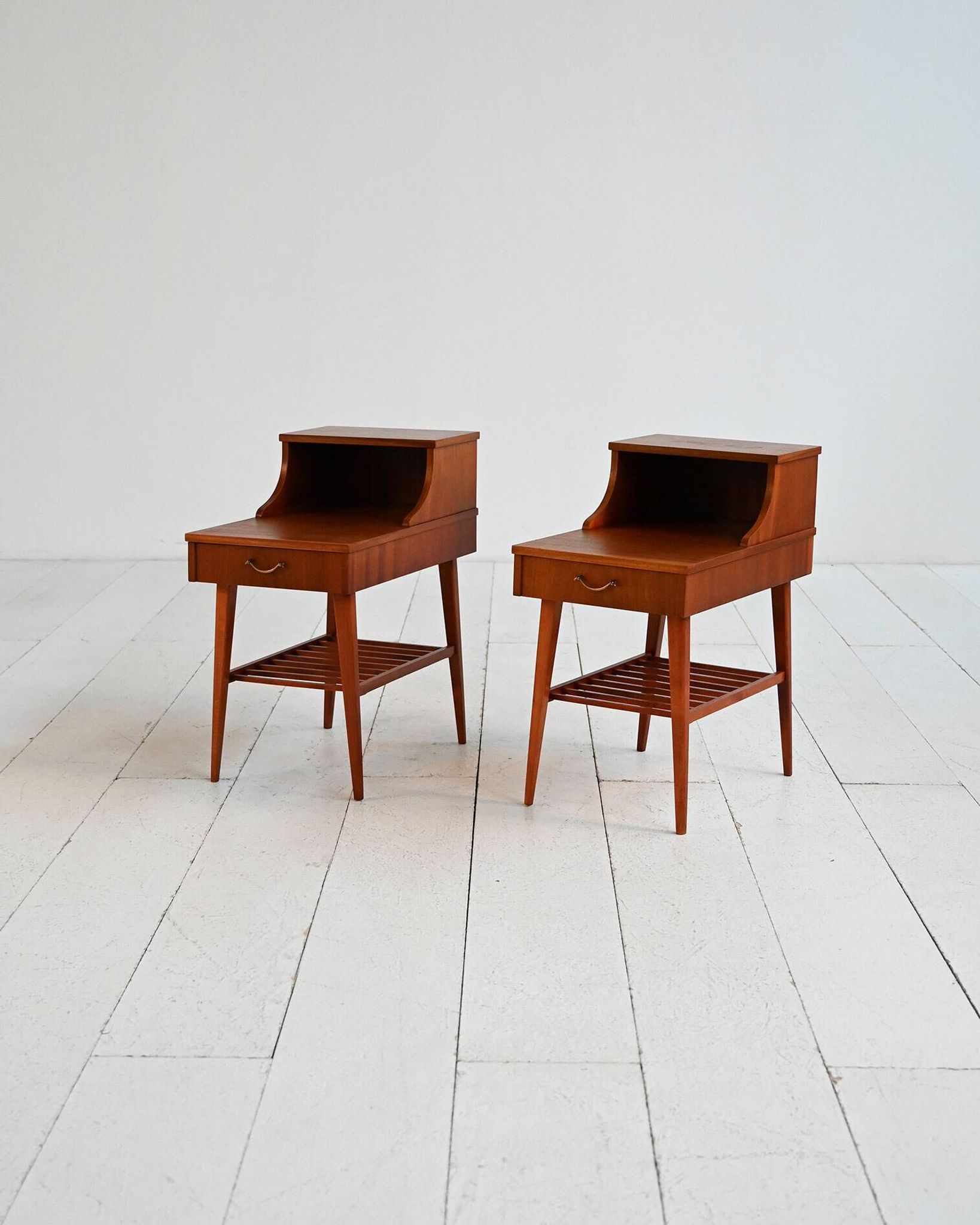 Pair of Swedish bedside tables, 1950s