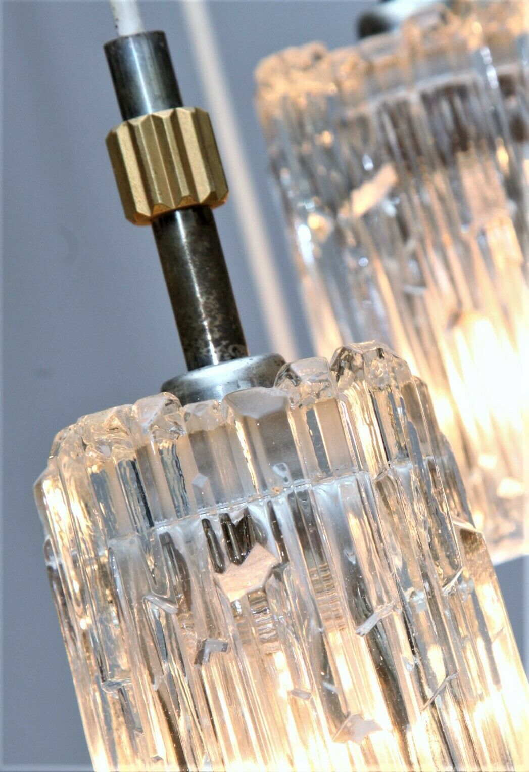 Modernist Crystal hanging 7 Fires, Germany 60s