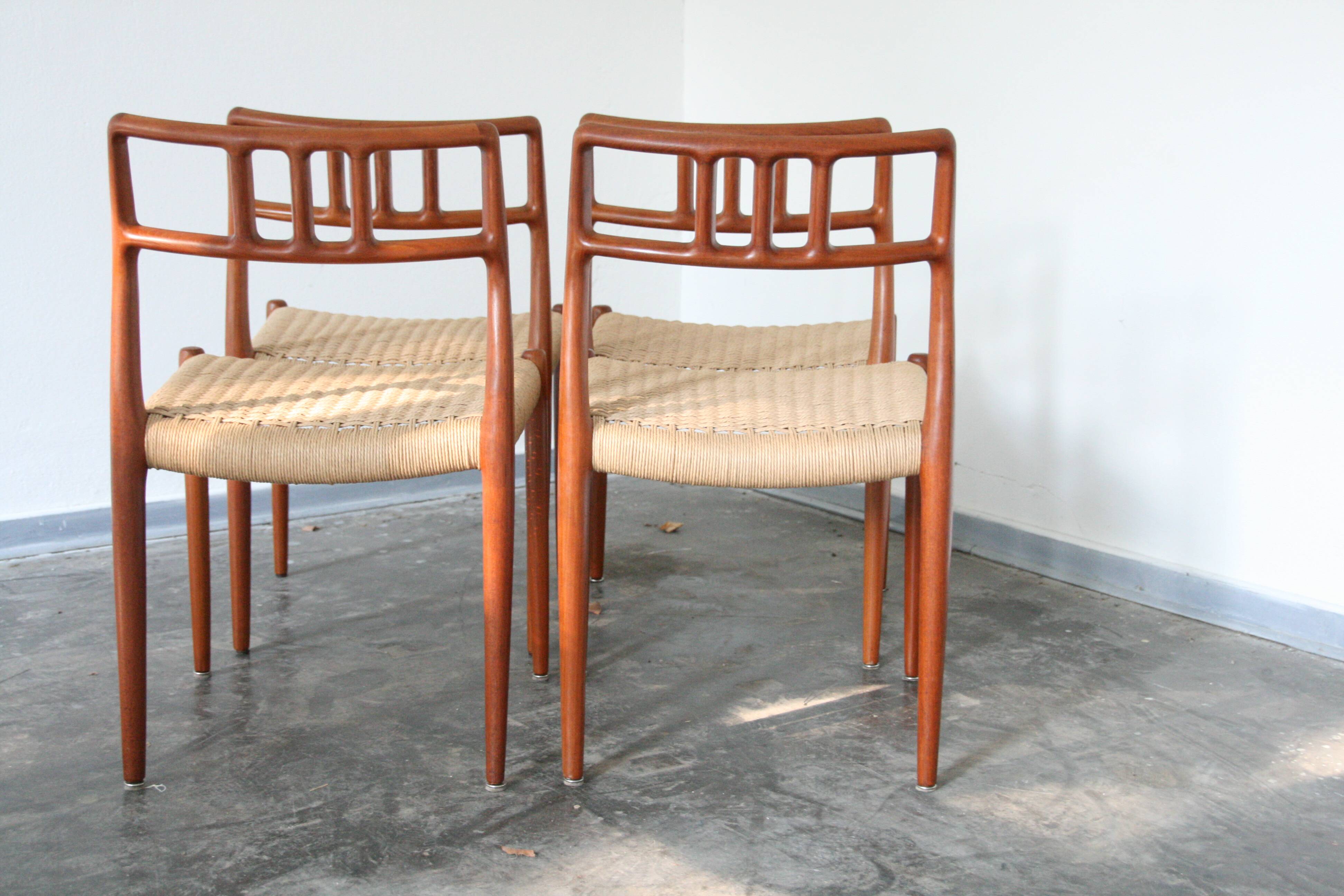 Niels Moller model 79 teak dinning room chairs