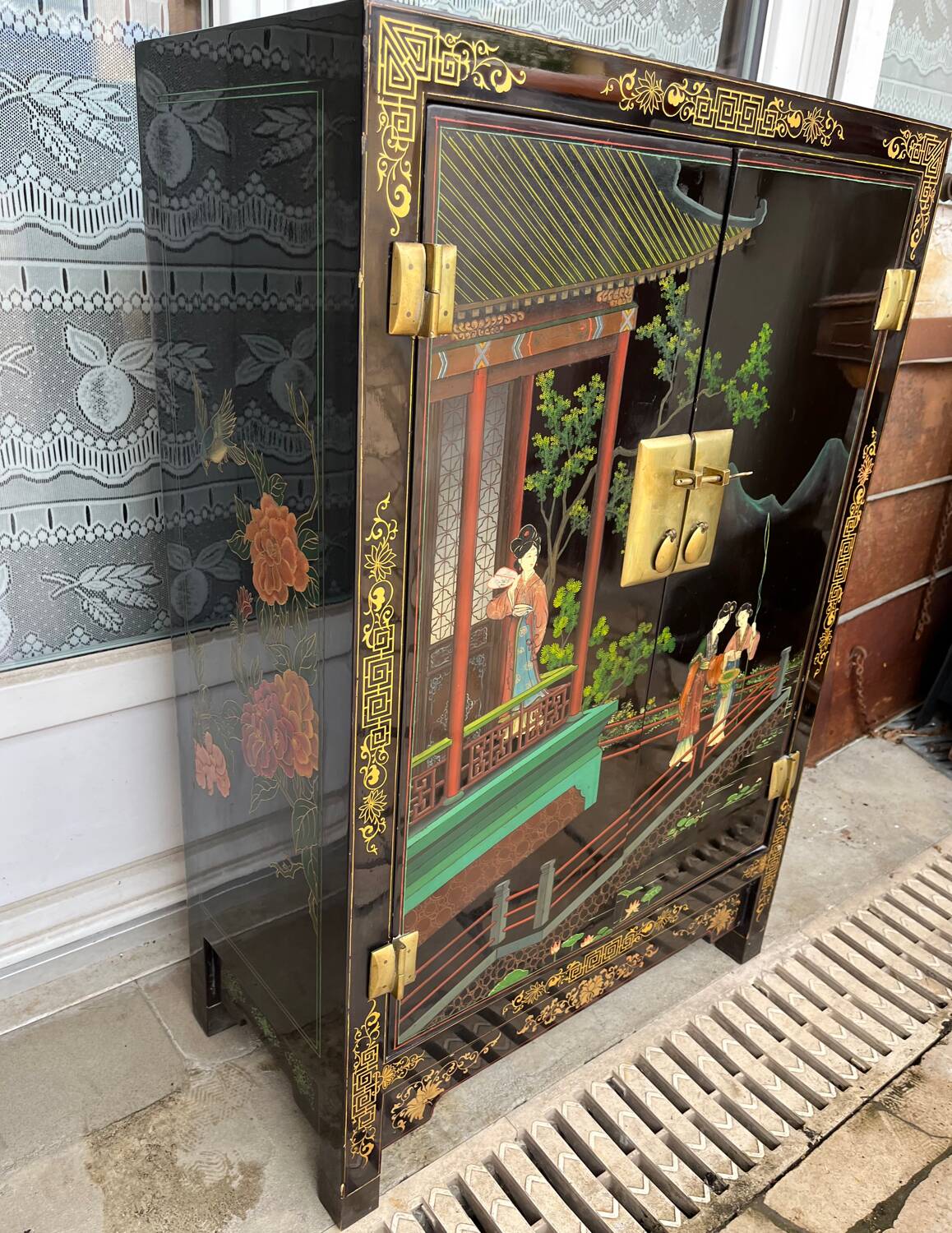 Chinese lacquer sideboard