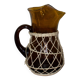 Pichet vintage en verre soufflé ambré