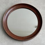 Mid Century solid wenge wooden wall mirror