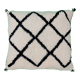 Berber cushion in black and white wool