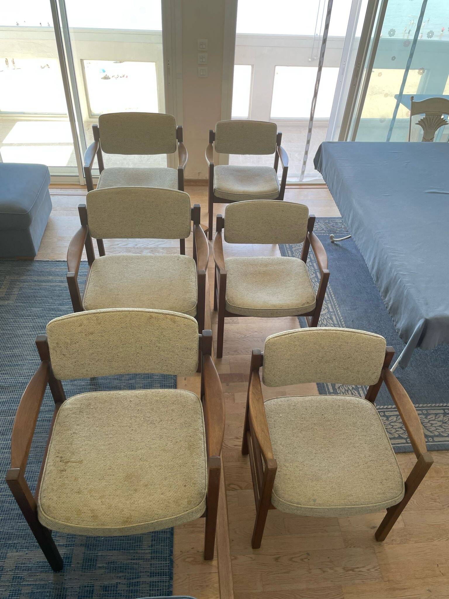Set of 2 Jens Risom armchairs