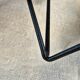 Small table, vintage Scandinavian TV unit in metal and wood, renovated.