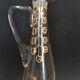 Enamelled glass ewer decanter gold decoration numbered early twentieth art nouveau