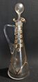 Enamelled glass ewer decanter gold decoration numbered early twentieth art nouveau