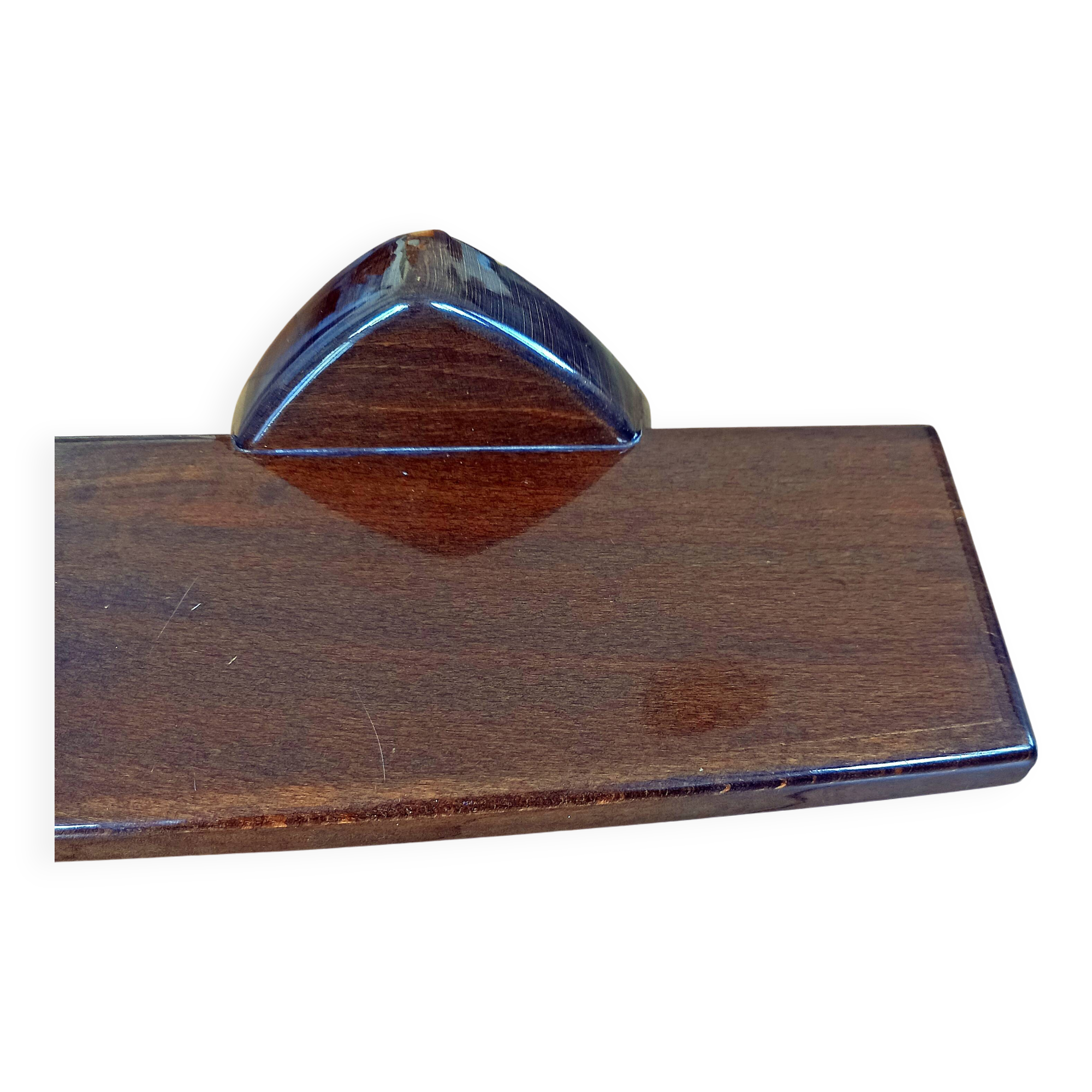 Antique and authentic vintage wooden bathroom shelf from the 70s